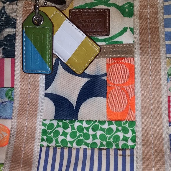 Coach Island Patchwork Pocketbook Numbered Size 13 Length 8 Width Collectable